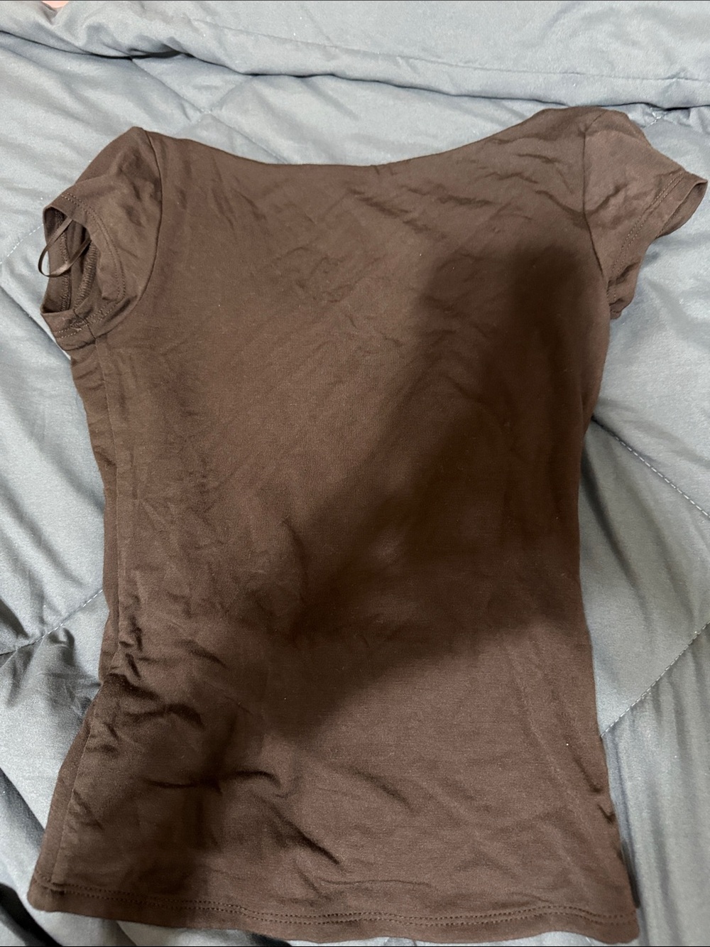 Garage Women's Chocolate Brown Short Sleeve Crewneck Tee